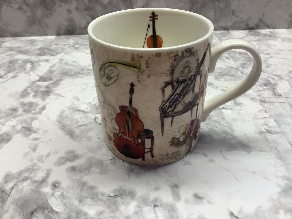 Musical Instrument Design 7 Oz Coffee Mug - Broadway Gift Company - Preowned